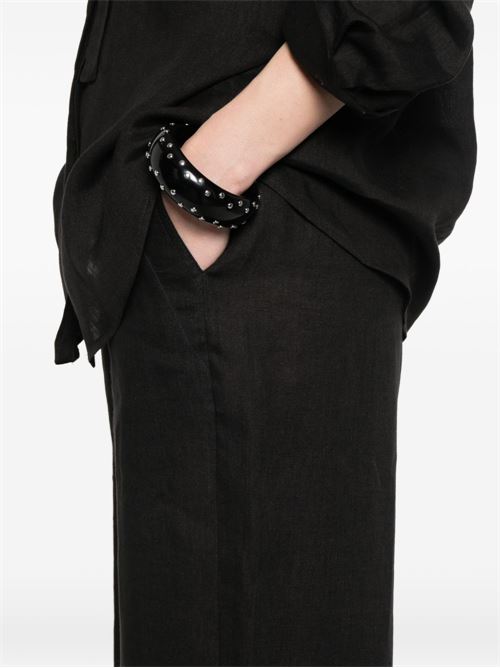 Pantalone donna Marella Sport nero in lino infilato MARELLA Sport | UOMO006